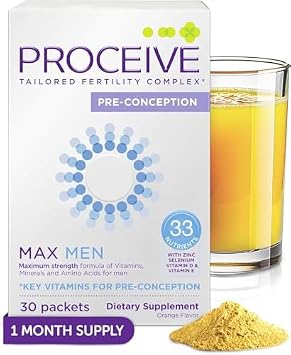 Proceive Max Tailored Fertility Supplement for Men, Orange, 30 Packets