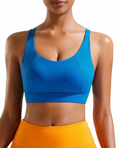 Image of RUNNING GIRL High Impact Sports Bras for Women, High Support Running Strappy Women's Sports Bra with Sewn in Pads