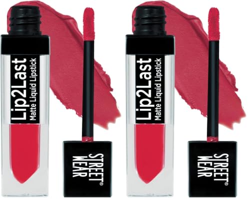 Image of Street Wear Lip2Last Matte Liquid Lipstick Chillax Pink (Pack of 2)