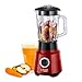 Russell Hobbs Mixeur Blender Electrique 1,5L, 6 Lames, Bol verre, Lames Amovibles, Nettoyage Facile - Rouge 24720-56 Desire
