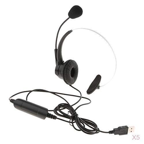 VELURA 5x Call Center Monaural USB Headset Headphones with Mic for Computer Laptop|5 Pieces Headsets|Headsets & Earpieces| Radio Communication |Consumer Electronics-picture-14