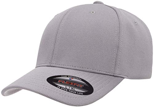 Flexfit Mens Cool & Dry Sport Hat Silver Large-X-Large US