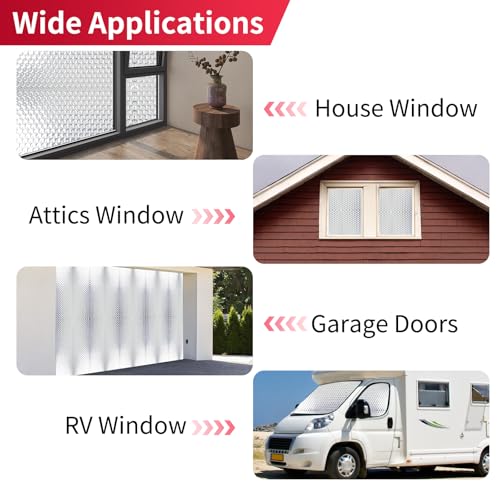 AggSound 3mm reflektierendes einlagiges Blasen-Isolierung, 121,9cm × 3m doppelseitiges Aluminiumfolien-Isolierung, passend für alle Jahreszeiten, Fenster, Garagentore, Dächer, etc.