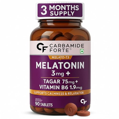 Carbamide Forte Melatonin 3mg with Tagara 75mg - 90 Tablets