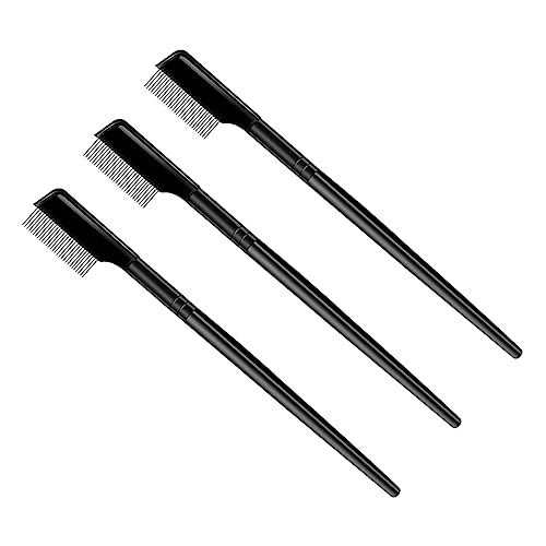 Beatifufu 3pcs Folding Eyelash Brush Case for Women Lash Separator Comb Portable Stainless Steel Lash Definer