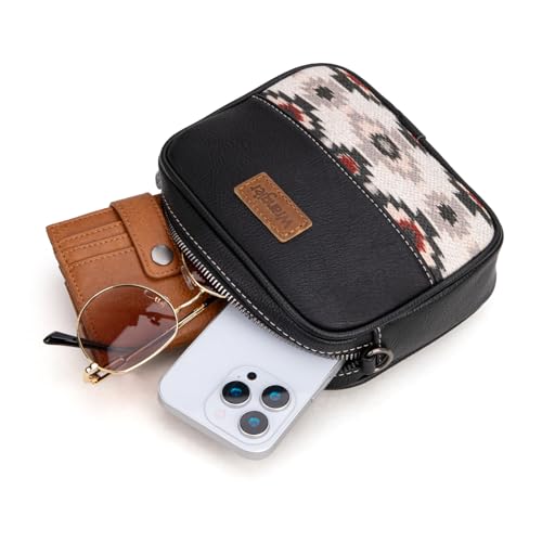 Image of Wrangler Small Crossbody Bags for Women Aztec Mini Purses with Guitar Strap | with Guitar Strap