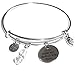 Hidden Hollow Beads Message Charm (84 Options) Expandable Wire Bangle Bracelet, in the popular style, COMES IN A GIFT BOX!