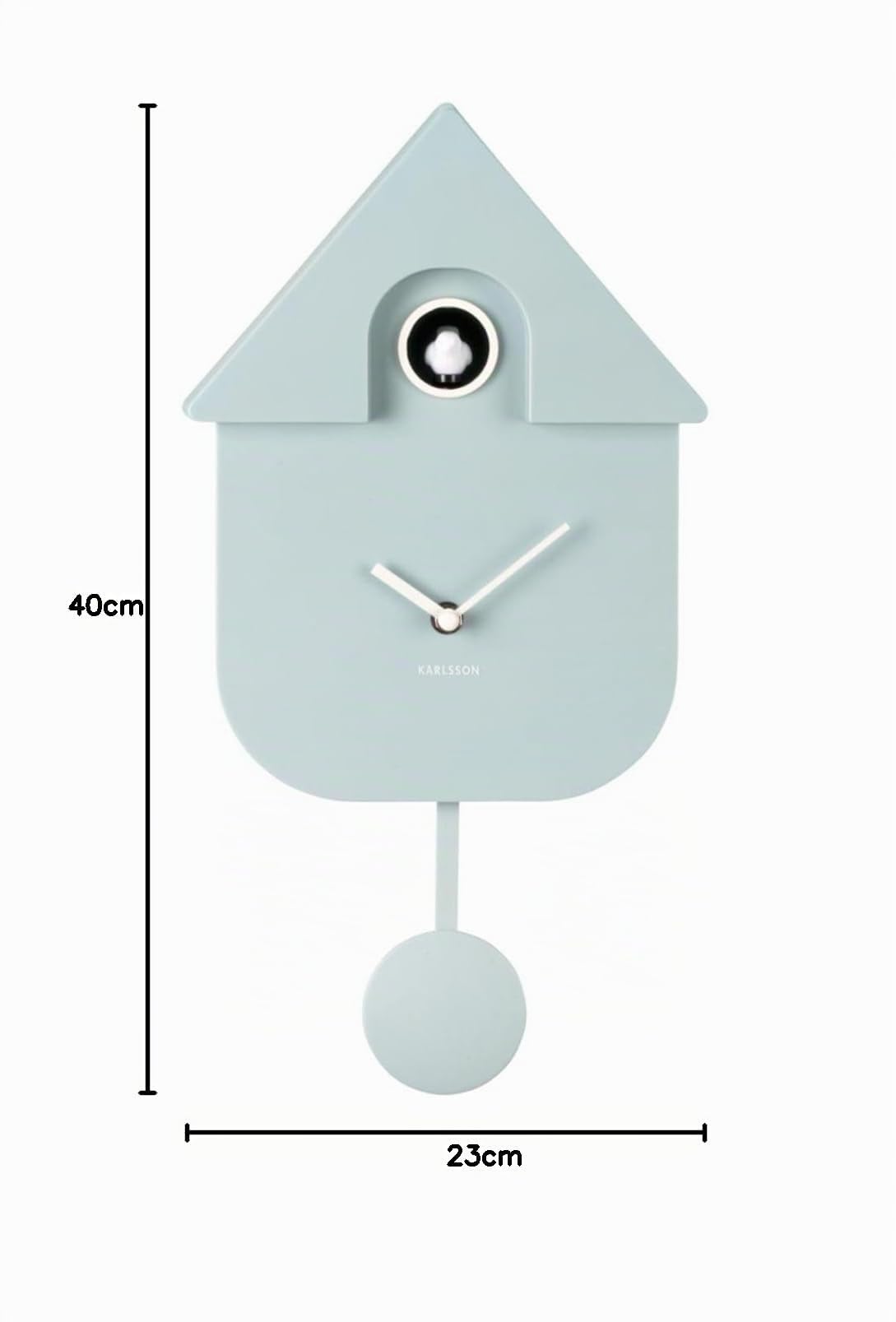 Cuckoo Moderne Wanduhr aus ABS, Blau