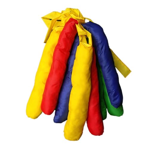 LLTCMAOYI Colorful Kids Punching Bags on A Rope (8M, 10 Bags), Sensory & Gross Motor Skill Development Toy