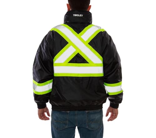 Tingley Bomber II J26123C High Visibility Insulated Jacket, Large, Black