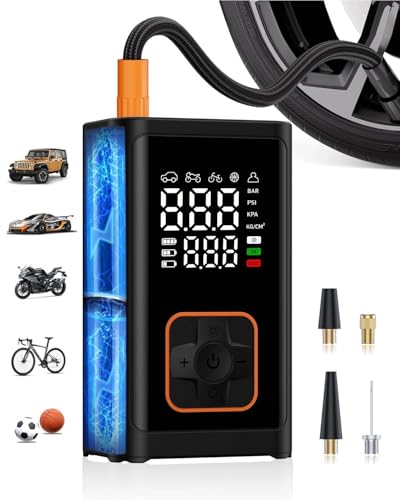 Massate Portable Cordless Tire Inflator-150PSI Electric Air Pump & Digital Pressure Gauge, Air...