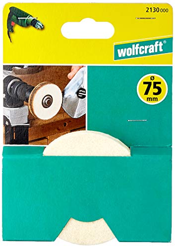 wolfcraft 2130000 disque à polir feutre 10 mm diamètre 75 x 10 mm