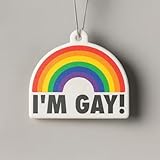 I'm Gay Rainbow Air Freshener - Funny Rude Air Freshener - Perfect Novelty Gag Gift,...