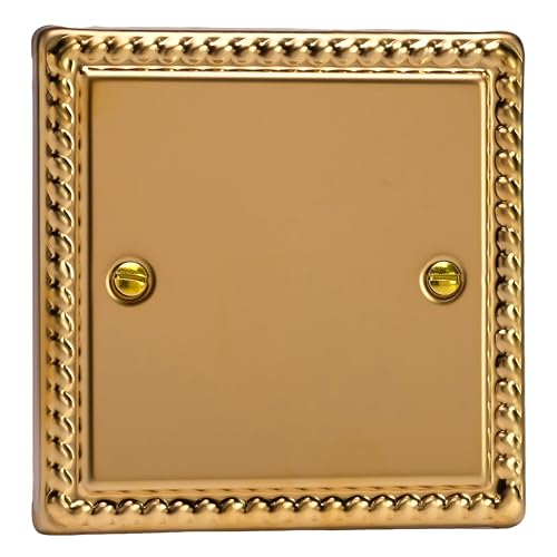 Varilight Single Blank Plate - Classic Georgian Brass, XGSB