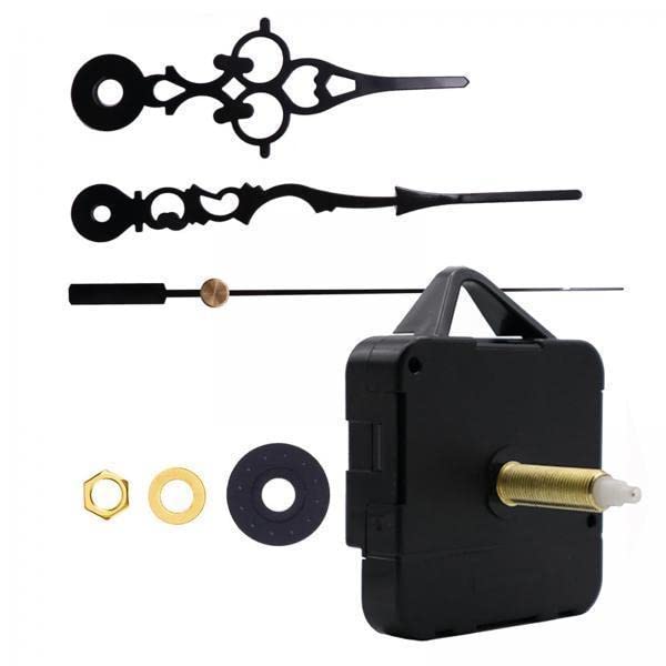 2xDIY Wall Quartz Clock Movement Mechanism Replacement Parts Flower Black-image-20