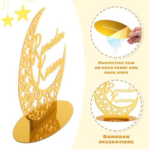 TESGADGETS Decoración de acrílico para el hogar de Eid, Decoraciones de Eid Mubarak, decoración de Ramadan, islámica, Regalo de Ramadan Kareem, Decoraciones para Fiestas - imagen 3