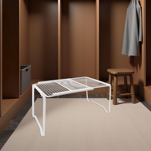 Divisor de estante de armario extensible para evitar que la ropa doblada se caiga 6