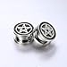 Pentgram Star Ear Plug Tunnels Piercing 316L Stainless Steel Expander for Ear Body Piercing (Gauge=2g(6mm))