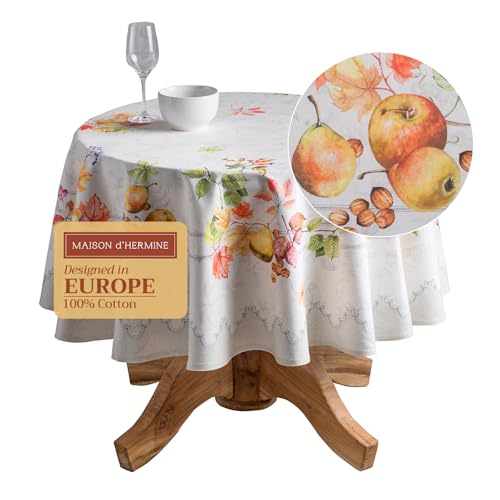 Maison d' Hermine Table Cloth Round Table Reusable 100% Cotton 69" Diameter