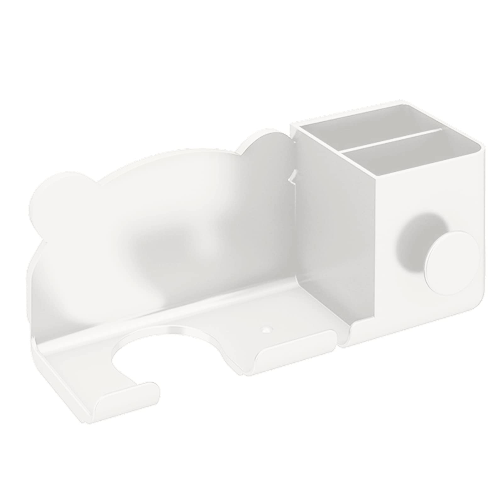 Kalttoy White Wall Hair Dryer Holder Dryer Cradle Toilet Stand Cartoon Hairdryer Organizer Blower Shelf Bathroom Access Hair Organizer Wall Mounted