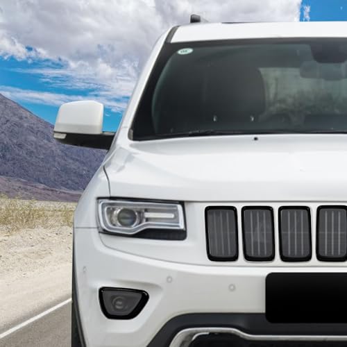 Image of Jimen Fit for Jeep Grand Cherokee 2014-2016, 7PCS Grille Inserts Cover & 2PCS Front Fog Light Bezel Trim