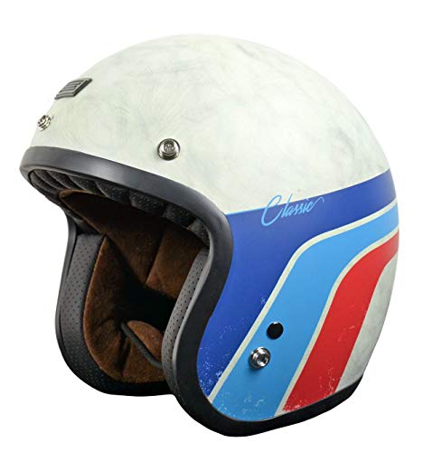 Origine Primo Classic Casque jet Blanc/Rouge/Bleu S (55/56)