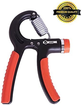 Premium HandGrip Strengthener with Adjustable Resistance 20-90 lbs. Spring Exerciser Workout - Perfect Forearm, Hands, Wrist & Fingers Trainer - Durable metal Hand Squeezer For Teens & Adults