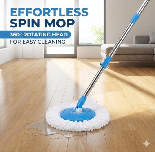 Image of Mop Rod | Replacement Stick for Spin Mop Buckets Mopping Stick Stick Rod only Spin Stick Cleaning Supplies Mopping Stick only Mob Mob for Floor Cleaning