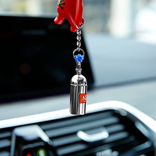 YGMONER Wearing Sunglasses Monkey Car Interior Rear View Mirror Hanging Ornaments (red & nitrogen bottle) - Thumbnail 6