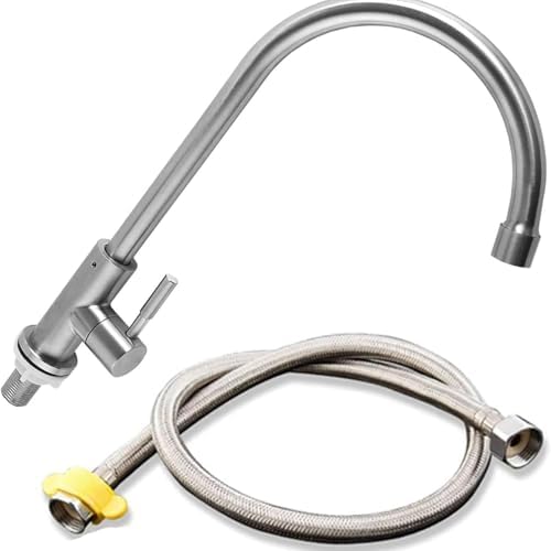 Wall Mounted Stainless Steel Corner Sink with Faucet - Portable Wash Basin for Bathroom, Restaurant, Rv, Outdoor Use - Space-Saving Design,