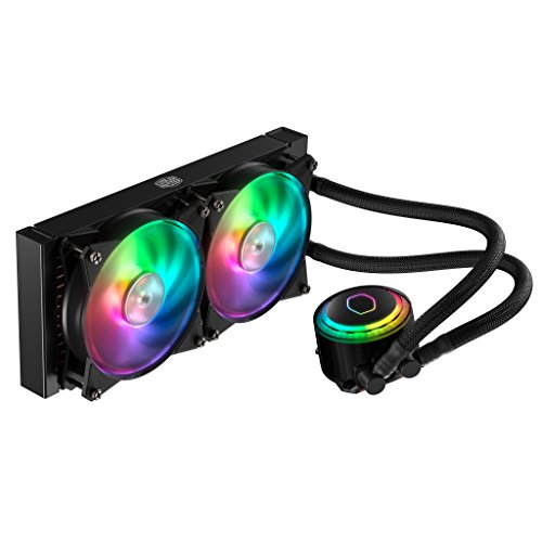 Cooler Master MasterLiquid ML240R RGB Dissipatore a Liquido per CPU - Sincronizzazione Illuminazione ARGB, Design Pompa Premium e Doppia Ventola MF120R ARGB