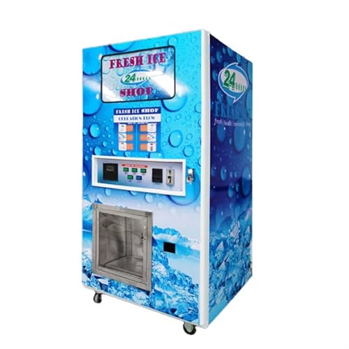 Automatic Ice Maker Vending Machine, Self Service Ice Dispenser with Large Capacity Storage & Cashless Payment, Outdoor Ice Kiosk for RV Park Convenience Store