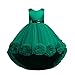 ROMIDA Blumensmädchenkleid Kinder Mädchen Samt Tüllkleid Prinzessin Kleid Hochzeit Brautjungfern Festliche Geburtstag Party Abendkleid Maxi Lang Ballkleid Kommunionskleid