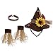 NUOBESTY 1 Set Halloween Épouvantail Costume Mode Ras du Cou Collier Épouvantail Chapeaux Bracelet pour Adultes