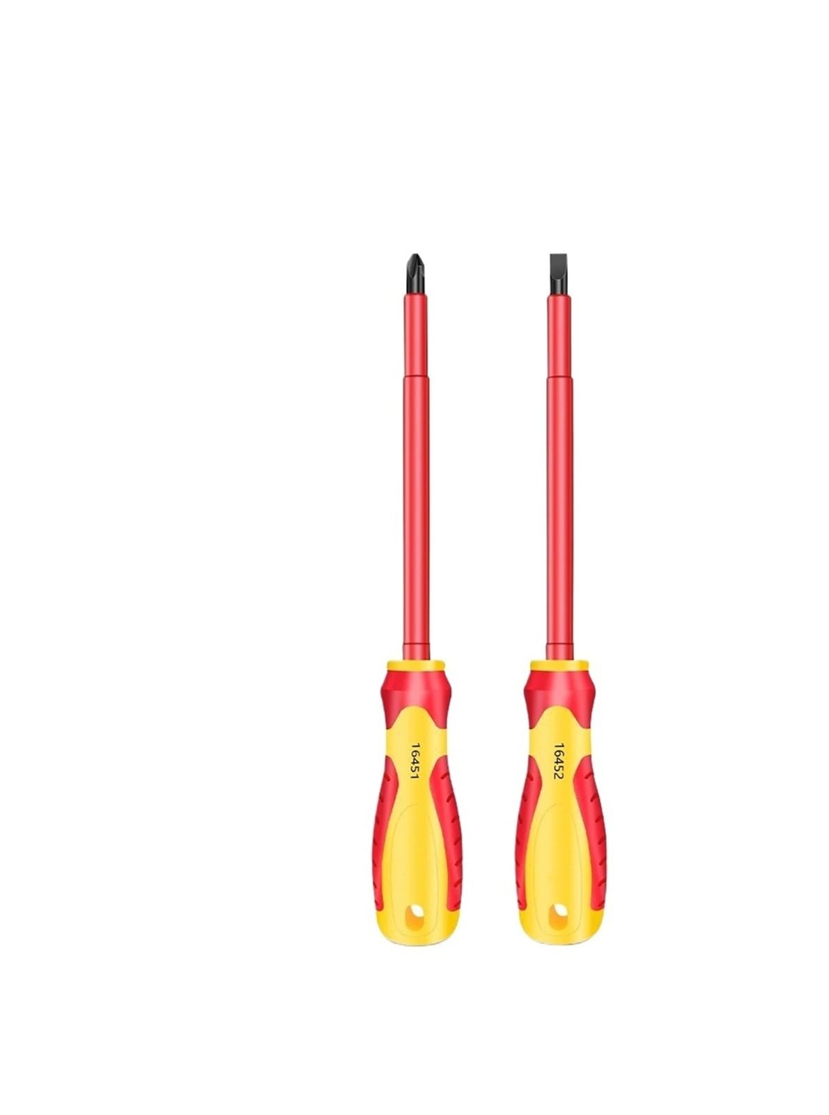 Electrician's Professional Maintenance Tools Insulated Screwdriver Slotted Cross Screwdrivers Phillips Flat Driver Hand(4 100mm 2 PCS)