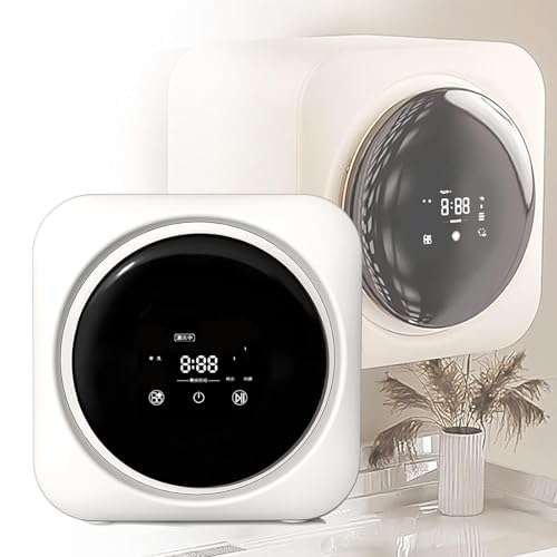 Combo de Lavadora y Secadora Portátil Mini 2 en 1, Mini Lavadora con Panel de Control LCD, Secadora Compacta con Tambor de Acero Inoxidable, para Ropa Pequeña, Ropa Interior y Calcetines,Desktop