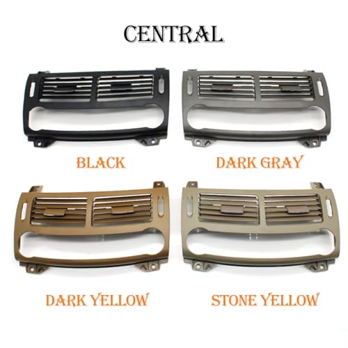 Rejilla de ventilación premium HILLAR para tablero de Benz Clase E W211 stoneyellow 5