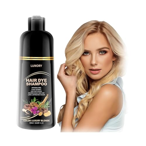 Lunory Light Blonde Hair Dye Shampoo 3-in-1, 500ml