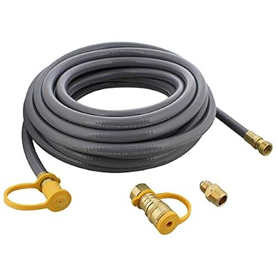 BISupply Natural Gas Grill Hose, 36ft - Flexible Gas Line Quick Connect Gas Hose 3/8in Female Flare to 3/8in Male Flare