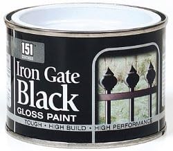 151 Coatings Iron Gate Gloss Paint 180ml Black (469347)