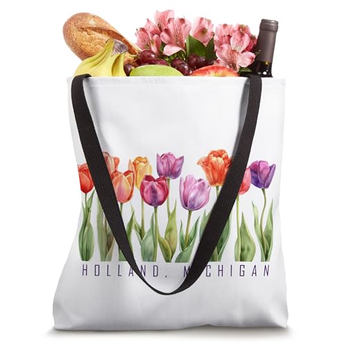 Bolso tipo tote con diseño de tulipanes de Holland, Michigan miniatura 4