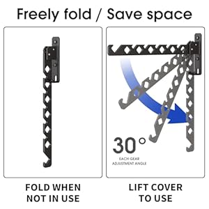 Wall Mounted Clothes Drying Rack,Foldable Laundry Hanger Wall Mount,Wall Clothes Rack for Laundry Room, Clothes Hanger Indoor,Perfect for Small Spaces,Matte Black Wall Mounted Clothes Drying RackFoldable Laundry Hanger Wall MountWall Clothes Rack for Laundry Room Clothes Hanger IndoorPerfect for Small SpacesMatte Black