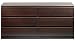 Modern Danish 6-drawer Long Dresser Brown Espresso Chocolate Wooden Wenge Bedroom Furniture