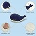 MUPI Whale Stuffed Animals Plush Pillow 4 Size Cute Soft Cotton Plushies Pillows Kawaii Blue Whale Toy Gifts for Kids Boys Girls Adults (Blue, 18 Inch)