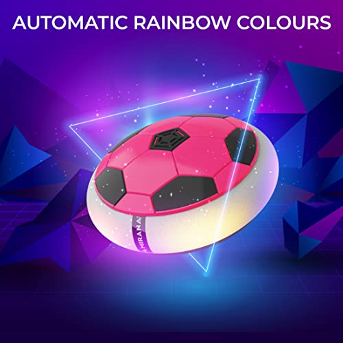 Mirana C-Type USB Rechargeable Hover Football Indoor Floating Hoverball Soccer | Air Football Neon Lite | Made in India Fun Toy Best Gift for Boys and Kids (Blue) - Image 4