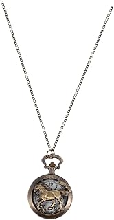 1Pc Relógio De Bolso Relógio Retro Relógio De Quartzo Colar Pingente Colares Relógio De Bolso De Quartzo Relógio De Bolso De Bronze Colar De Pêndulo Clássico Relógio De Bolso Oco