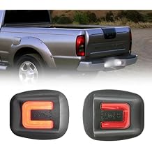 2PCS LED License Plate Light Tag Lamp Assembly For N-issan Frontier 1998-2004, Xterra 1994-2004 Pickup Trucks Rear Bumper Number Plates 18-SMD Full LED Lighting Red-White
