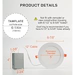 CLOUDY BAY [6 Pack] 6inch Smart WiFi LED Recessed Lights,RGBCW Color Changing Recessed Lighting,Compatible with Alexa and Google Home Assistant,No Hub Required,15W 2700K-6500K,CRI90+ Wet Location - Image 3