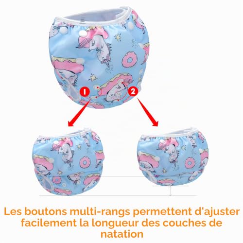 Luxja 2PCS Réutilisable Couches de Bain, Renard + Lion – vue 5