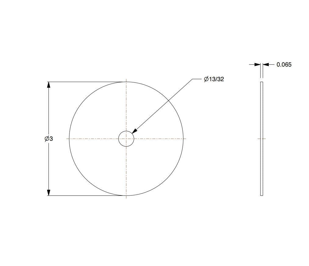 Fender Washers 3/8" x 3" OD Stainless Steel 18-8 (304) Flat Washer Oversized Plain Finish, Pack of 4 (3/8" x 3")